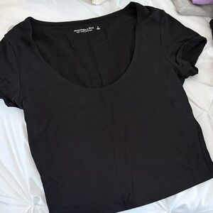 Abercrombie & Fitch Classic Black Crop Top